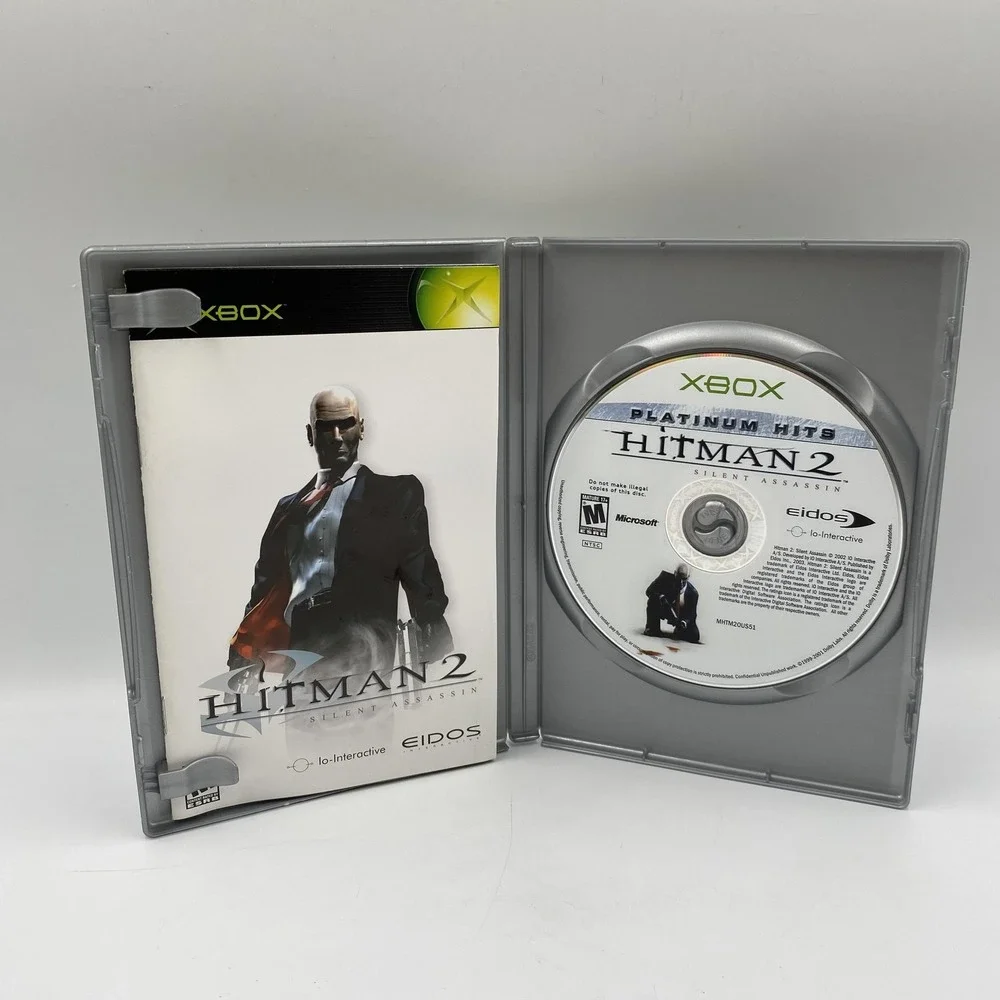 Vintage Hitman 2 Silent Assassin Microsoft Xbox Platinum Hits CIB Complete‎ Game